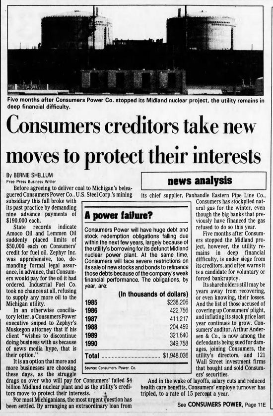 Midland Nuclear Power Plant (Cancelled) - Dec 1984 Creditors Make Moves (newer photo)